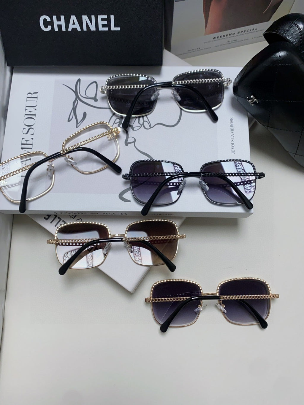 Chanel Fashion Gray Lens Sunglasses for Men & Women - 448936 - detail image 6