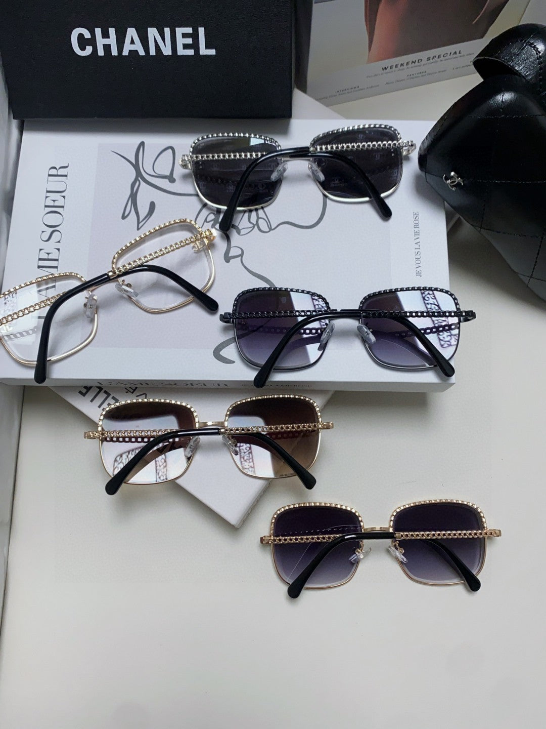 Chanel Fashion Gray Lens Sunglasses for Men & Women - 448936 - detail image 6