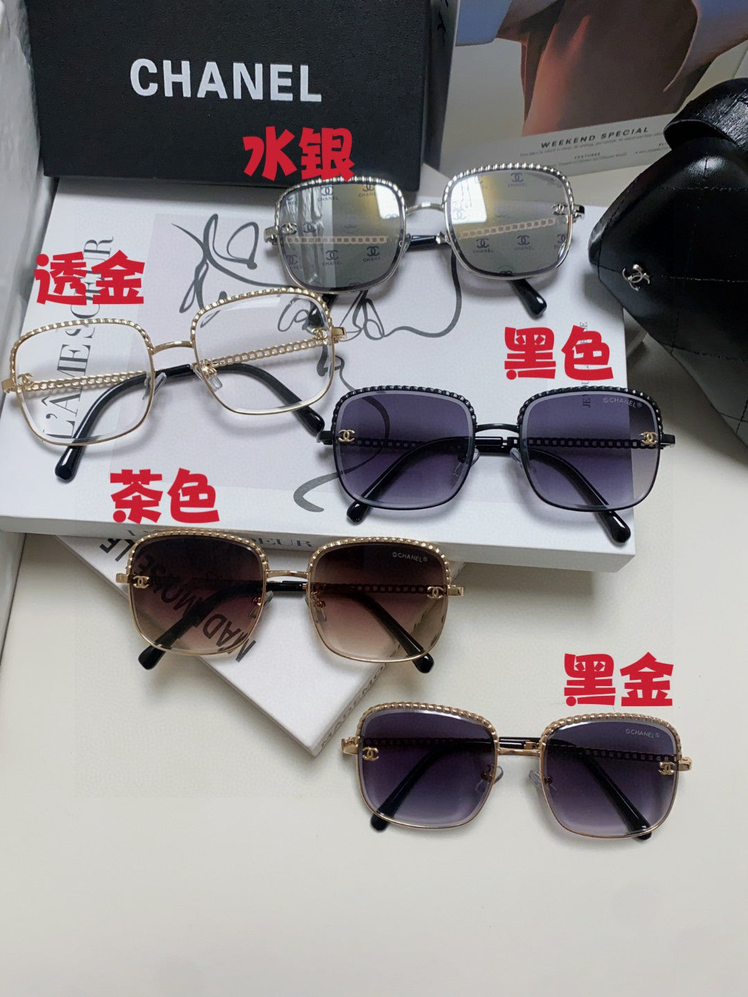 Chanel Fashion Gray Lens Sunglasses for Men & Women - 448937 - detail image 2