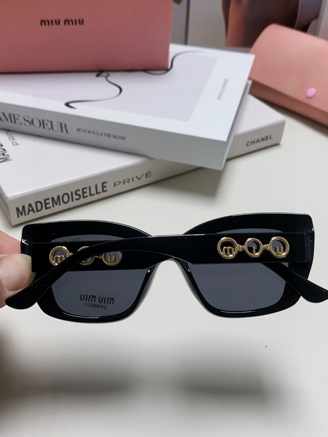 Miu Miu Cat-Eye Gray Lens Sunglasses for Women - 466054 - detail image 3