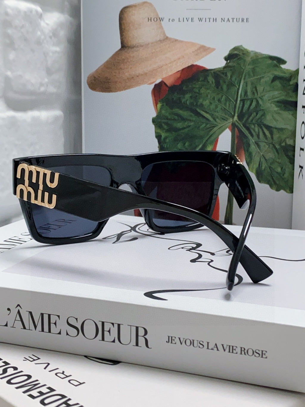 Miu Miu Square Black Lens Sunglasses for Women - detail image 4