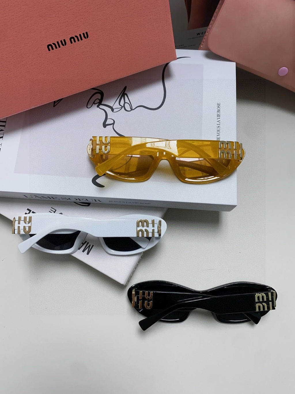 Miu Miu Cat-Eye Gray Lens Sunglasses for Men & Women - 466058 - detail image 6