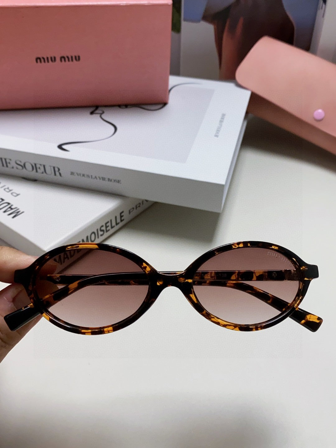 Miu Miu Round Gray Lens Sunglasses for Men & Women - 466061 - detail image 3