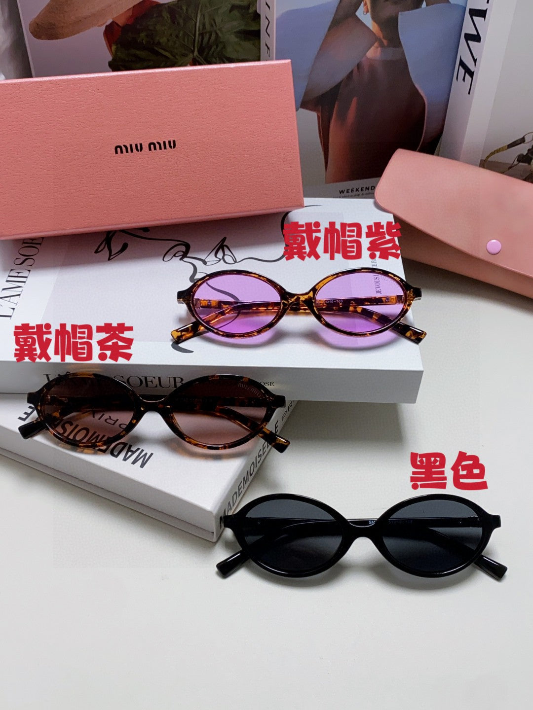Miu Miu Round Gray Lens Sunglasses for Men & Women - 466061 - detail image 9