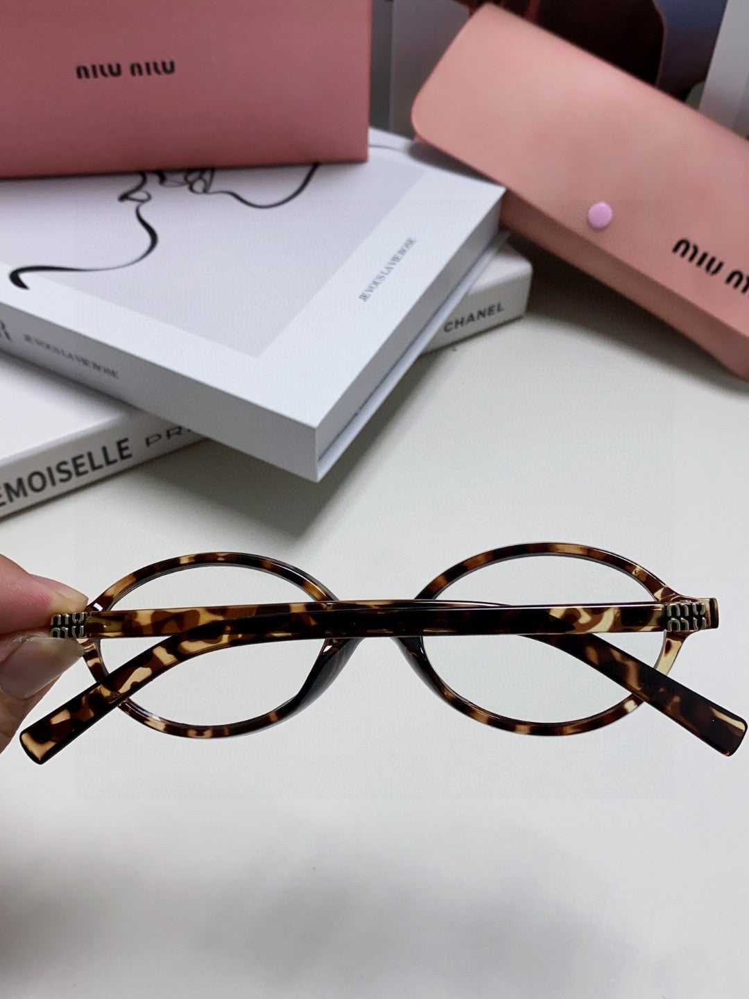 Miu Miu Round Black Lens Sunglasses for Men & Women - detail image 4
