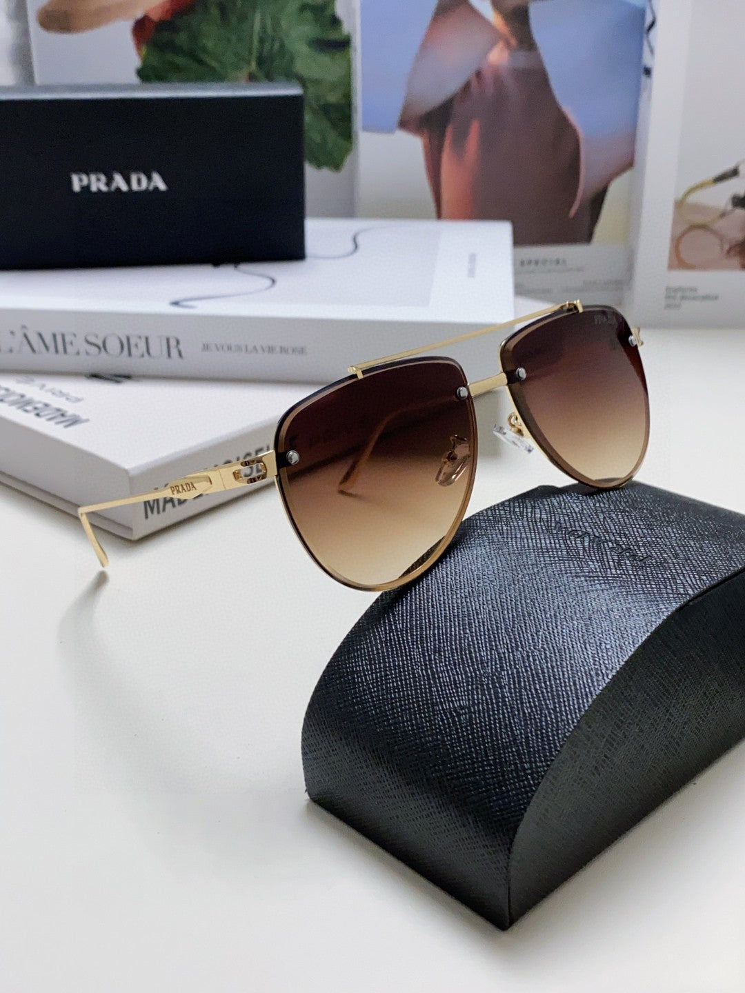 Prada Fashion Gray Lens Sunglasses for Men & Women - 465684 - detail image 6