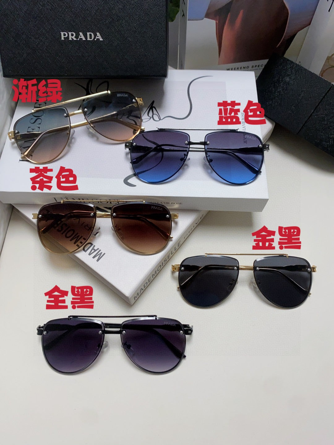Prada Fashion Gray Lens Sunglasses for Men & Women - 465684 - detail image 8