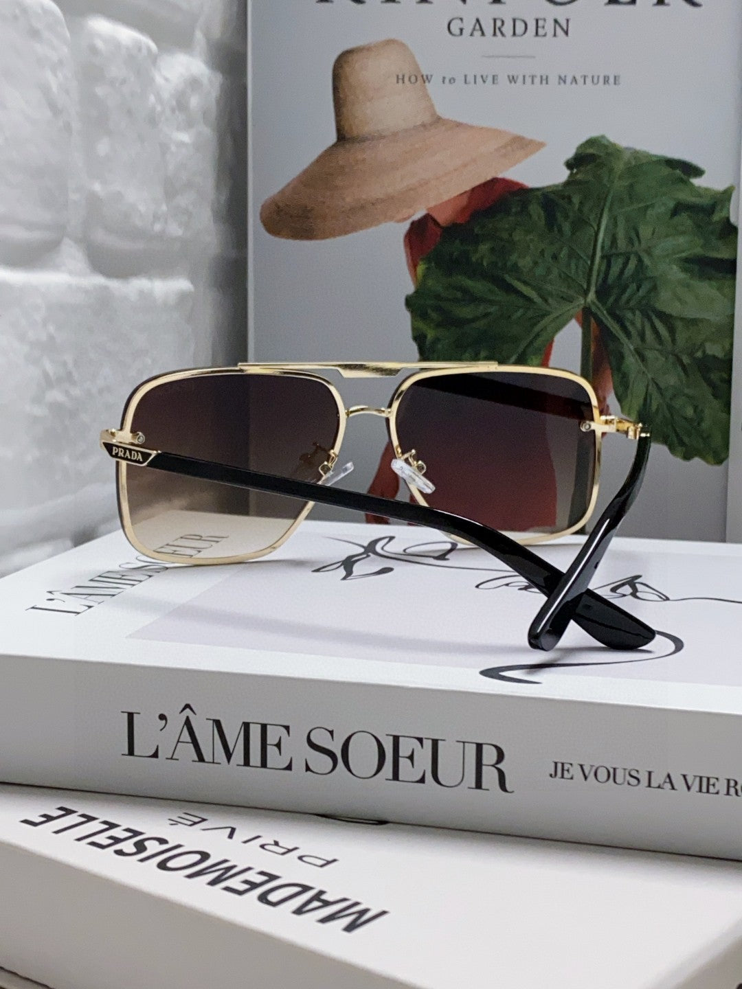 Prada Polarized Square Brown Lens Sunglasses for Men & Women - 465688