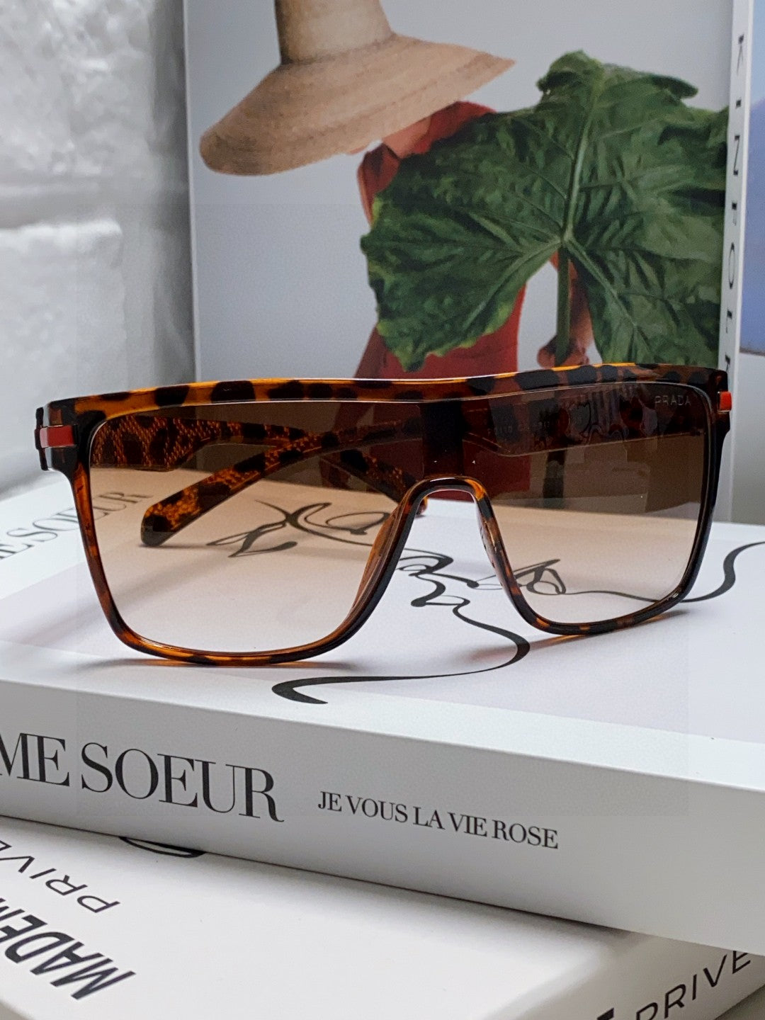 Prada Polarized Oversized Brown Lens Sunglasses for Men & Women