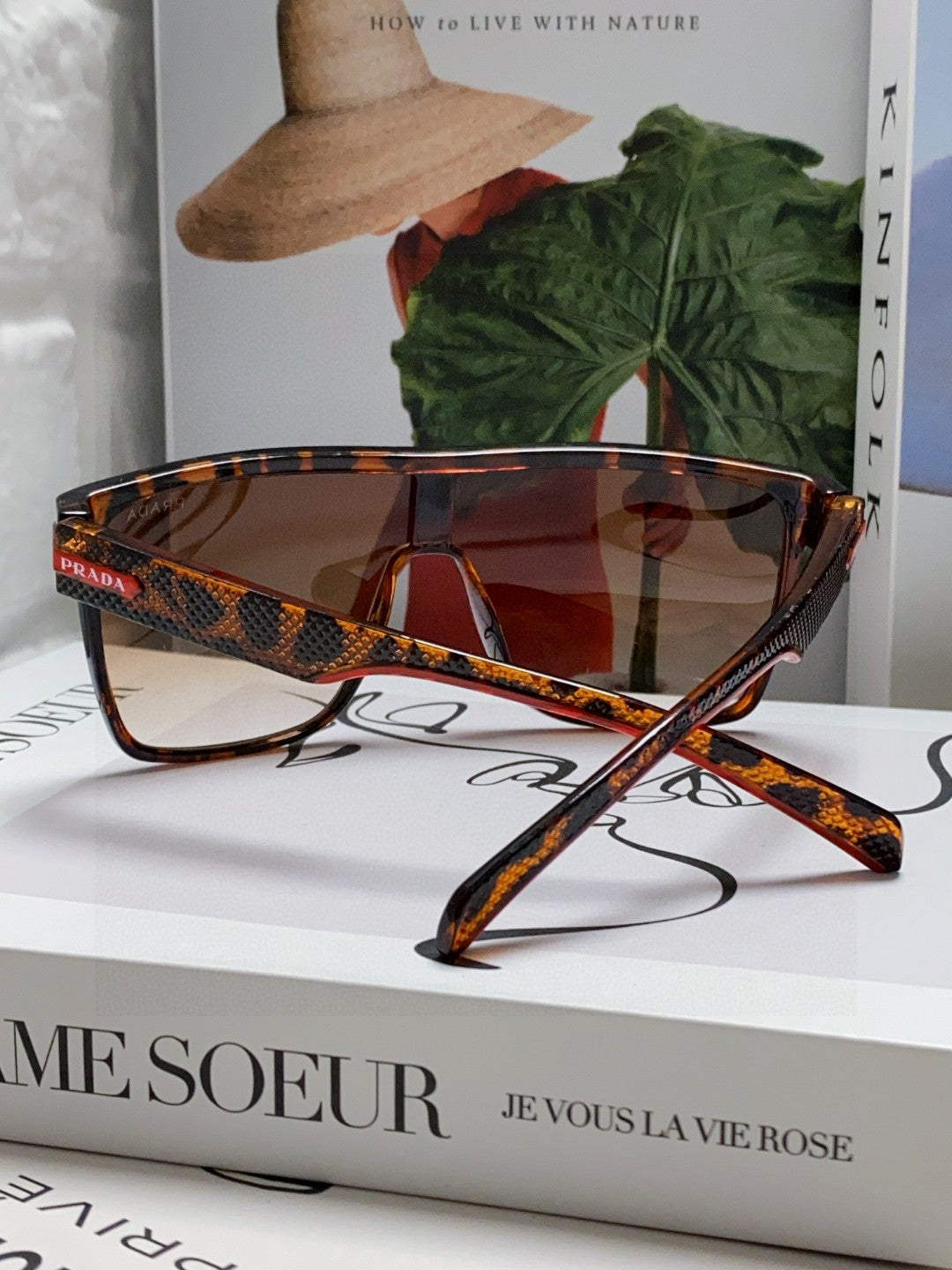 Prada Polarized Oversized Brown Lens Sunglasses for Men & Women - detail image 2