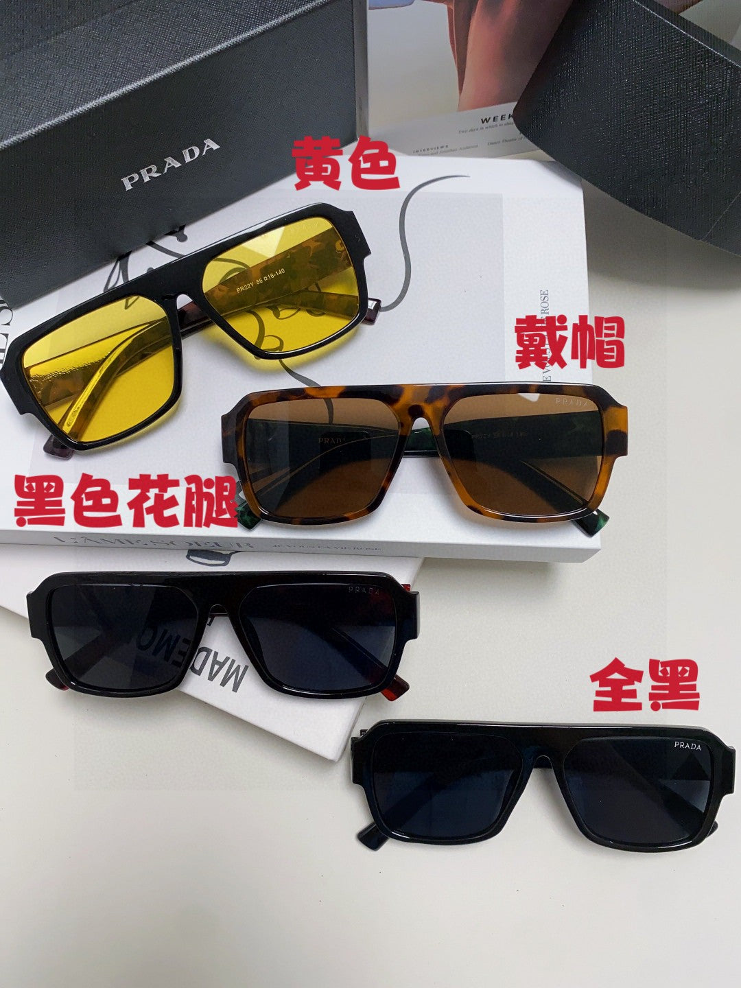 Prada Aviator Blue Lens Sunglasses for Men - detail image 9