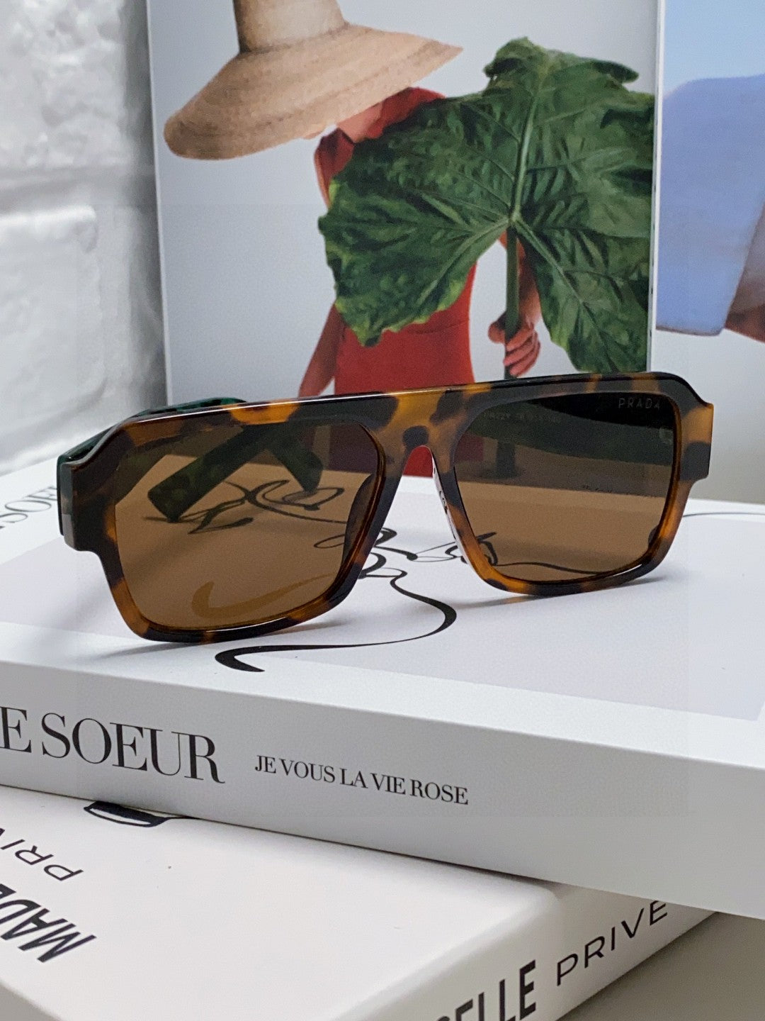Prada Aviator Black Lens Sunglasses for Men - detail image 3