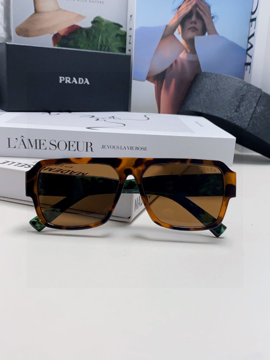 Prada Aviator Black Lens Sunglasses for Men - detail image 8
