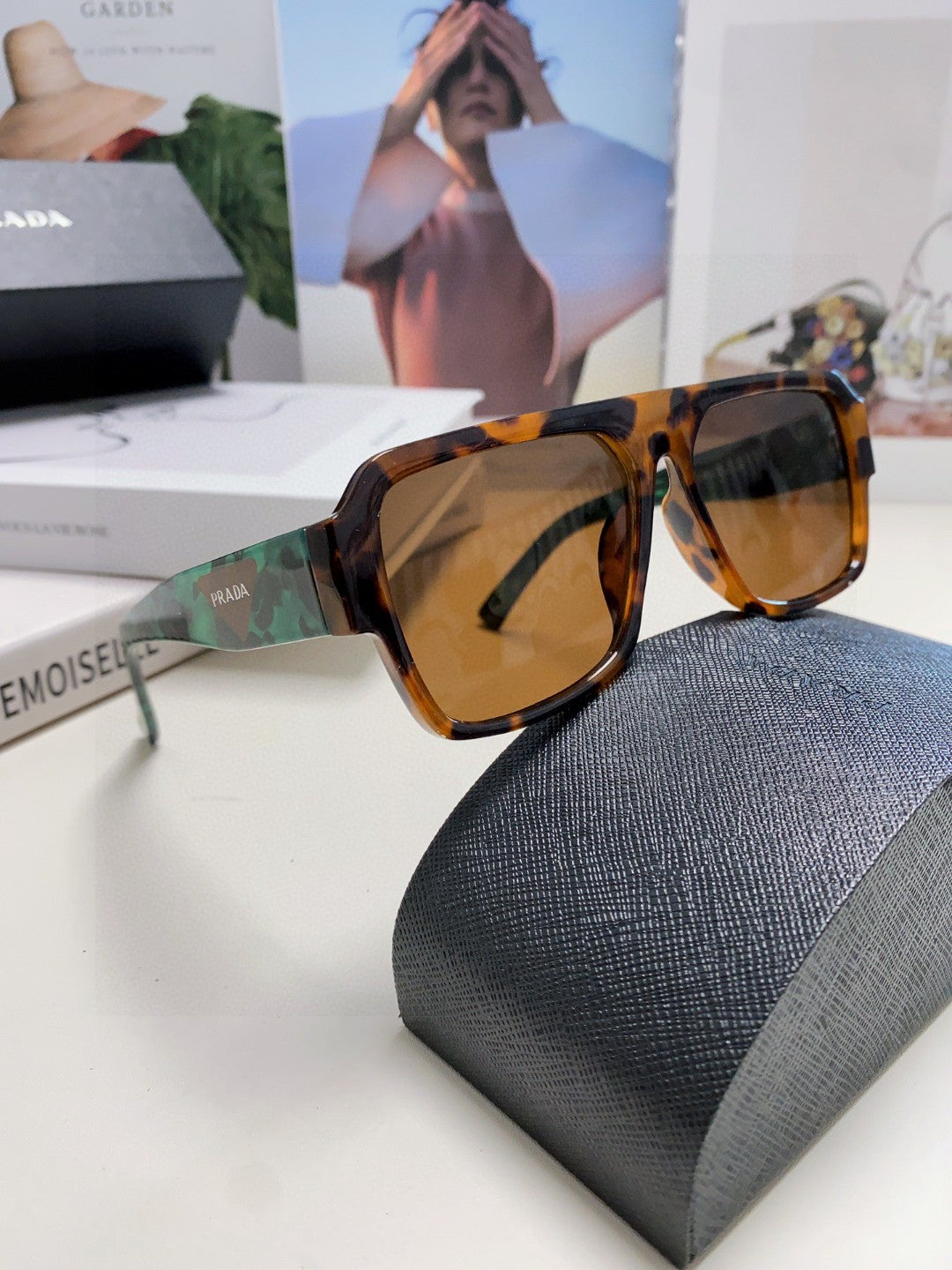 Prada Aviator Black Lens Sunglasses for Men - detail image 9
