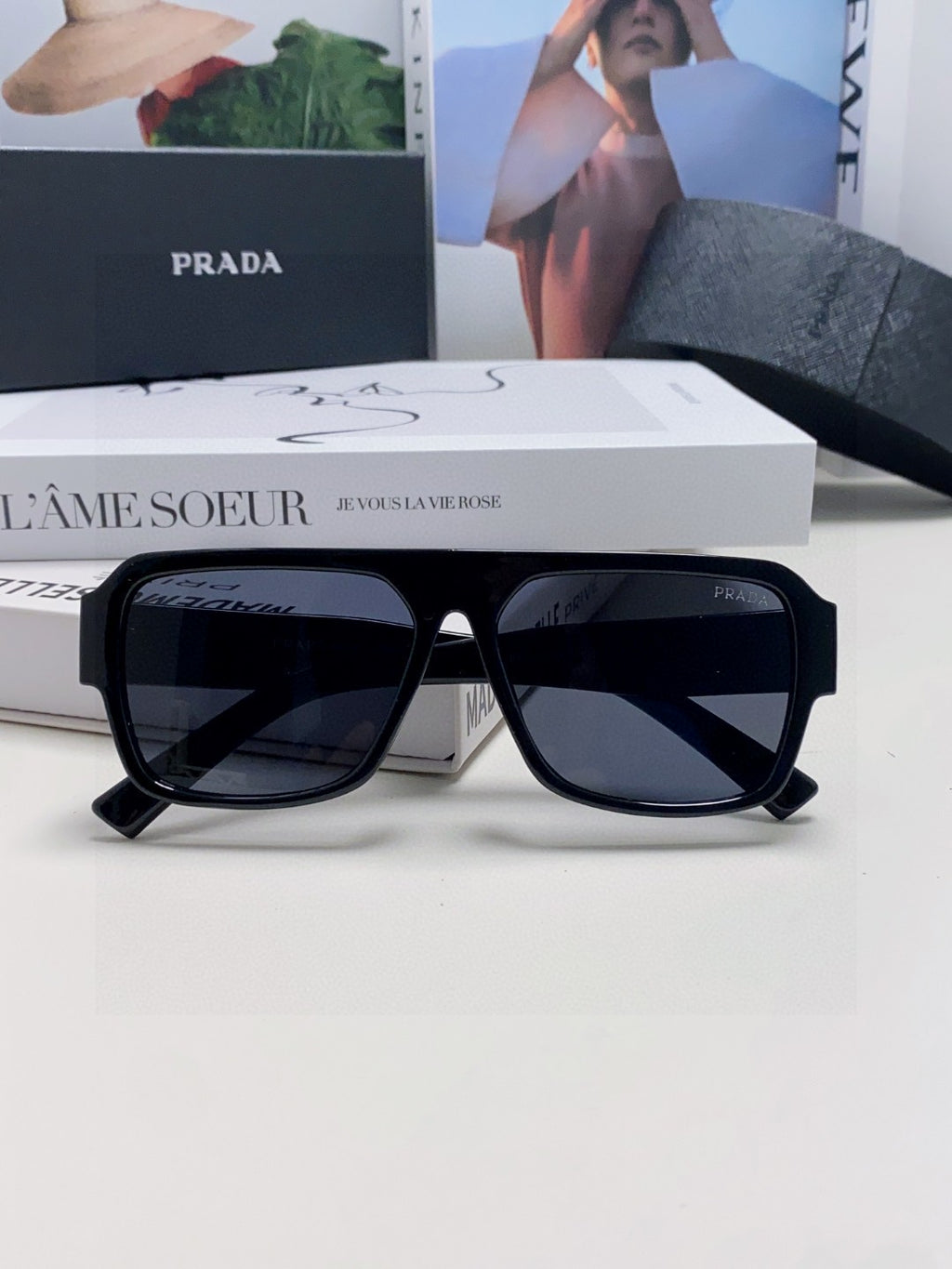Prada Aviator Blue Lens Sunglasses for Men - detail image 6