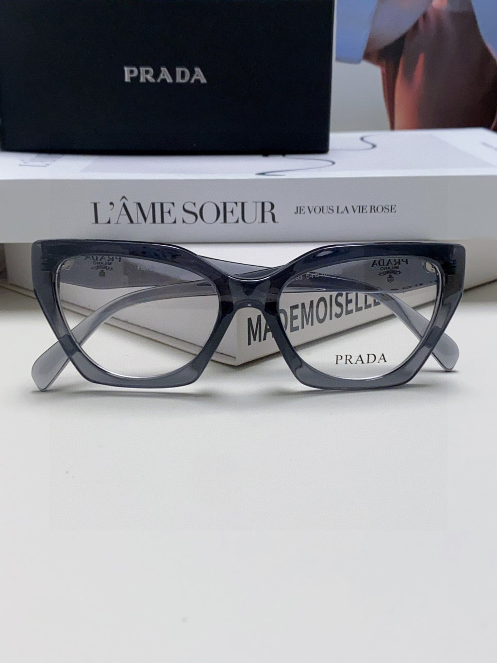 Prada Cat-Eye Gray Lens Sunglasses for Men & Women - 465677 - detail image 6