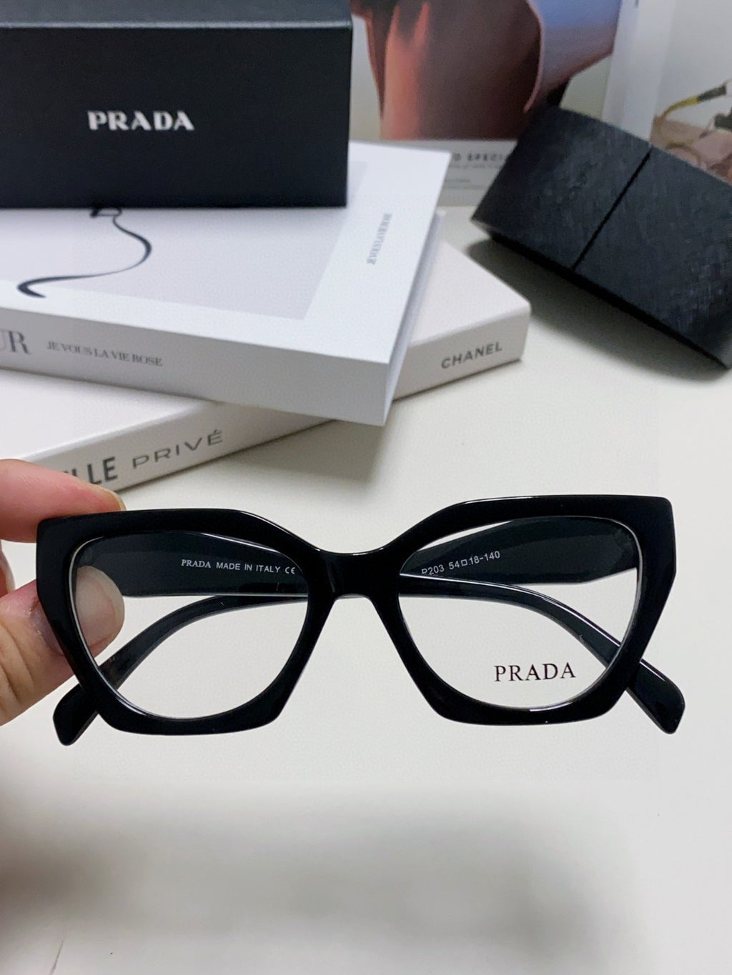 Prada Cat-Eye Gray Lens Sunglasses for Men & Women - 465678 - detail image 3