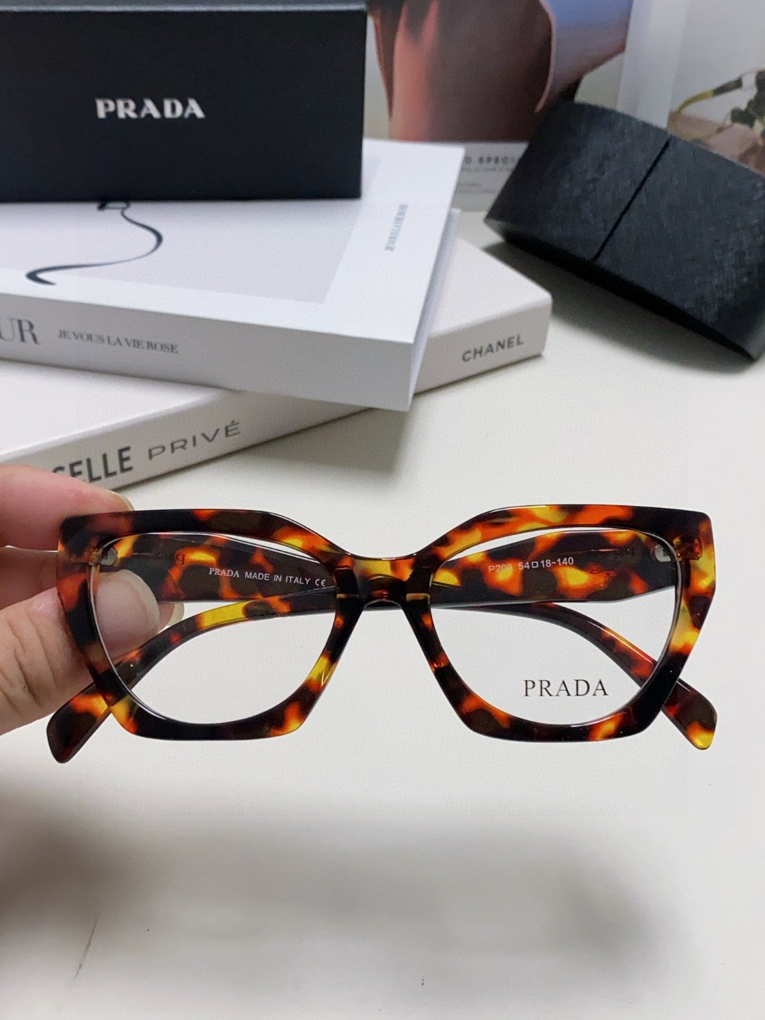 Prada Cat-Eye Silver Lens Sunglasses for Men & Women - detail image 3
