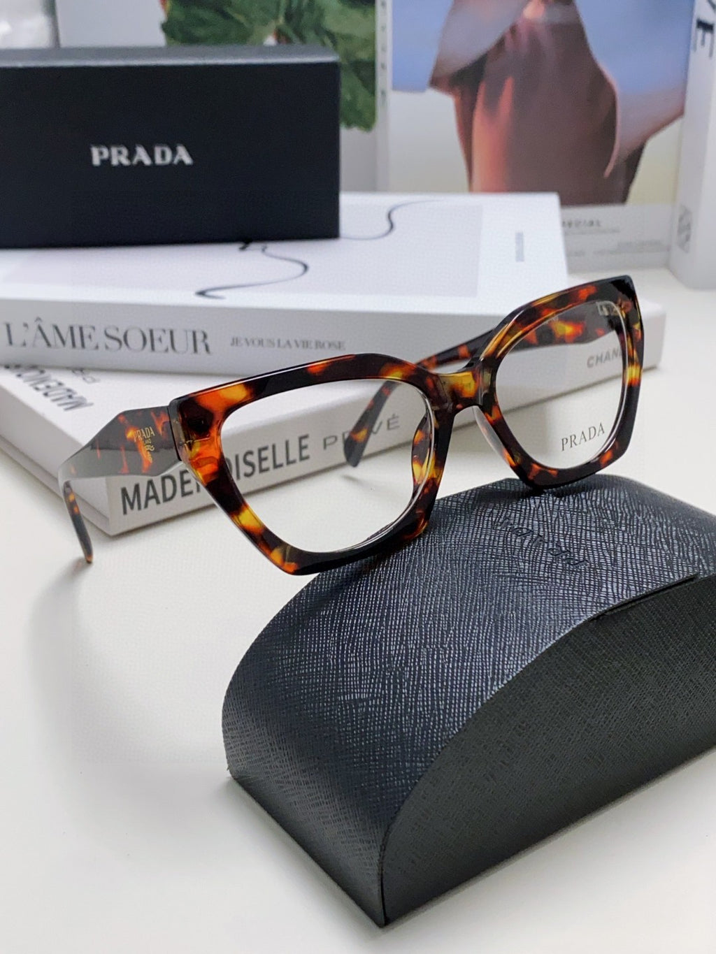 Prada Cat-Eye Silver Lens Sunglasses for Men & Women - detail image 7