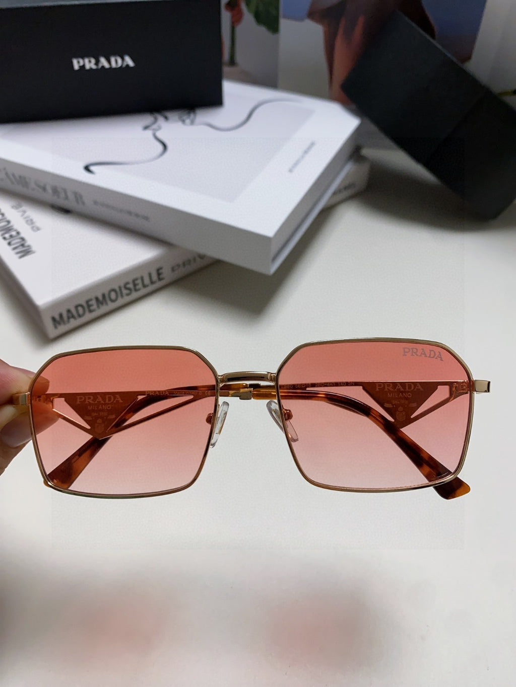 Prada Square Red Lens Sunglasses for Men & Women - 465529 - detail image 3