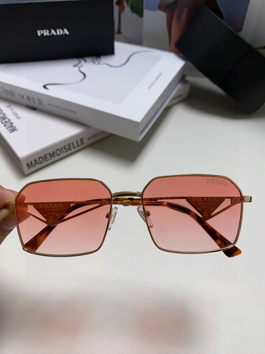 Prada Square Red Lens Sunglasses for Men & Women - 465529 - detail image 3
