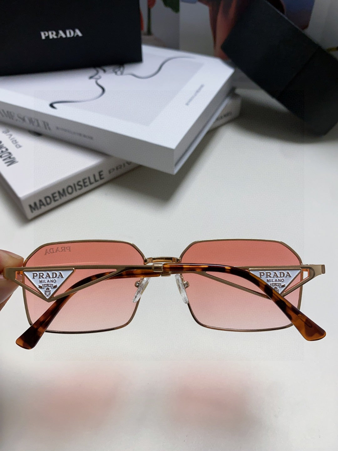 Prada Square Red Lens Sunglasses for Men & Women - 465529 - detail image 4