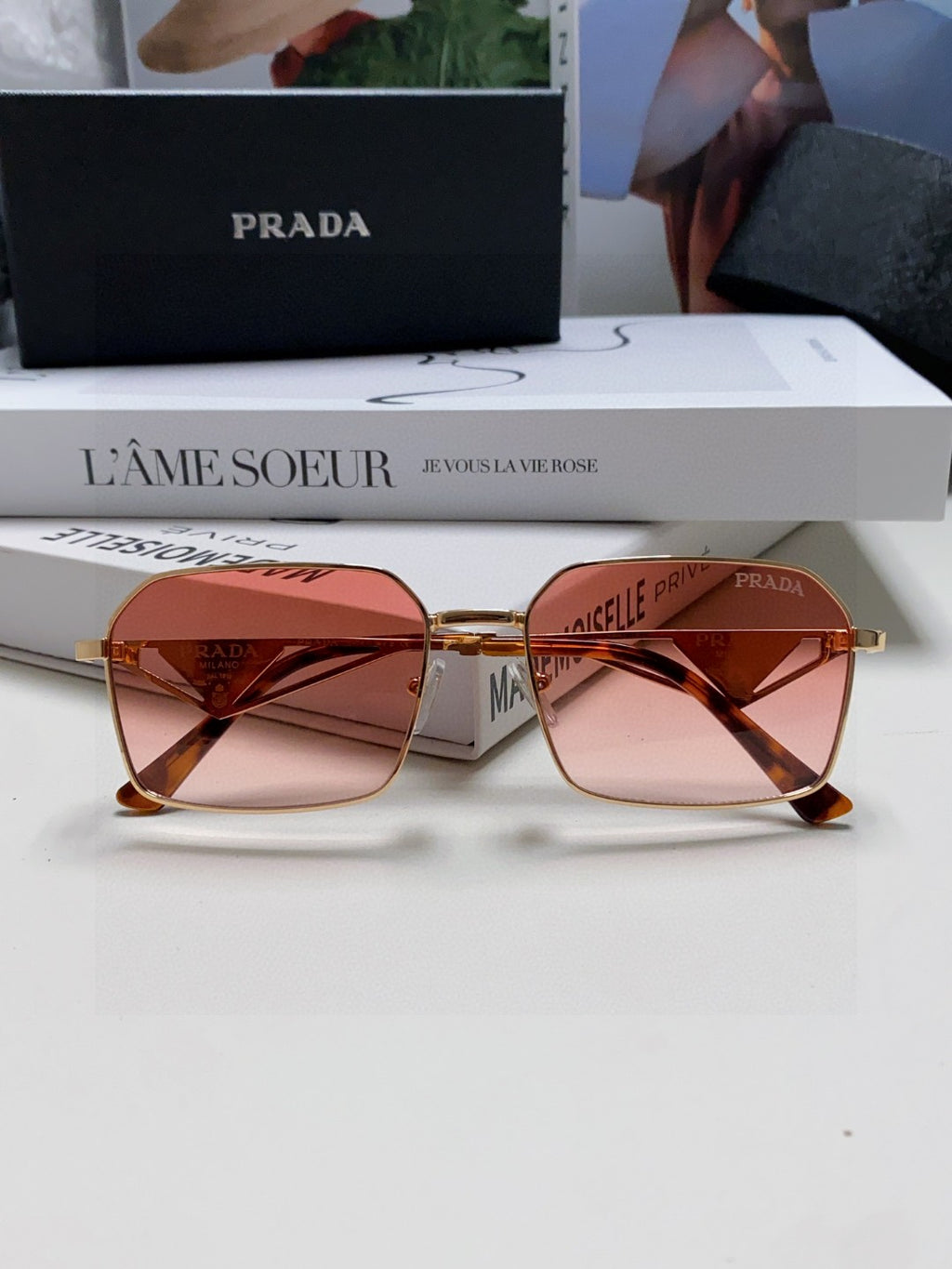 Prada Square Red Lens Sunglasses for Men & Women - 465529 - detail image 6