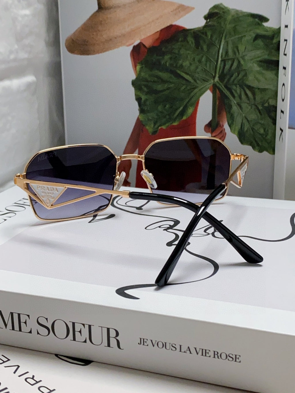 Prada Square Blue Lens Sunglasses for Men & Women - 465530 - detail image 2