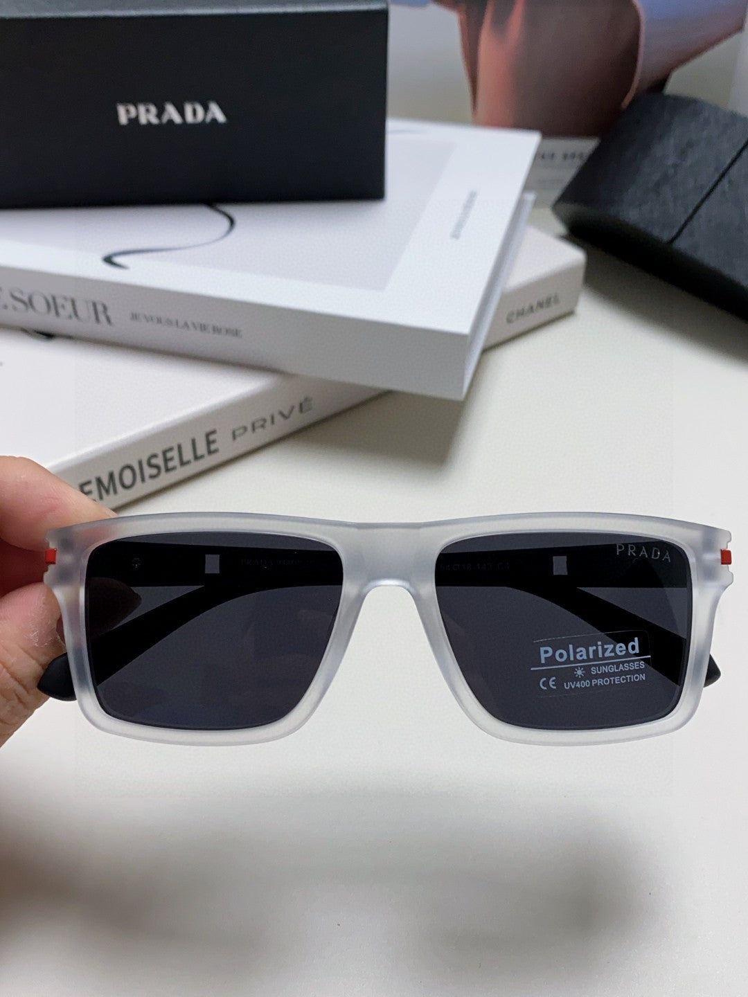 Prada Fashion Gray Lens Sunglasses for Men & Women - 465533 - detail image 3