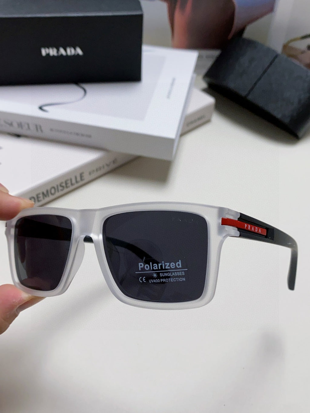 Prada Fashion Gray Lens Sunglasses for Men & Women - 465533 - detail image 5