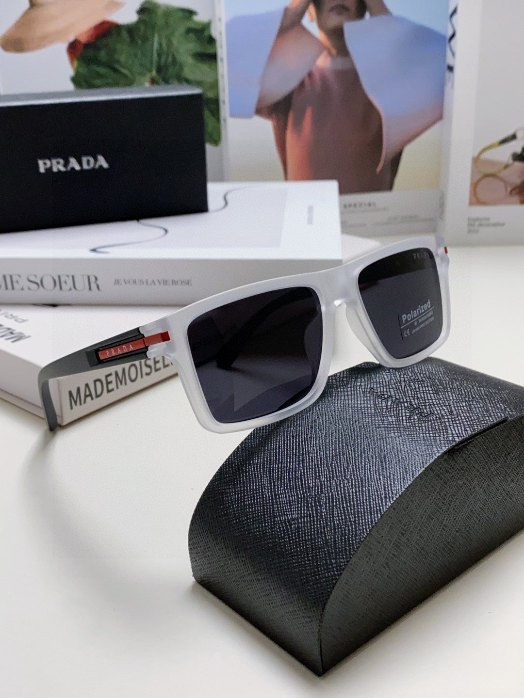 Prada Fashion Gray Lens Sunglasses for Men & Women - 465533 - detail image 7