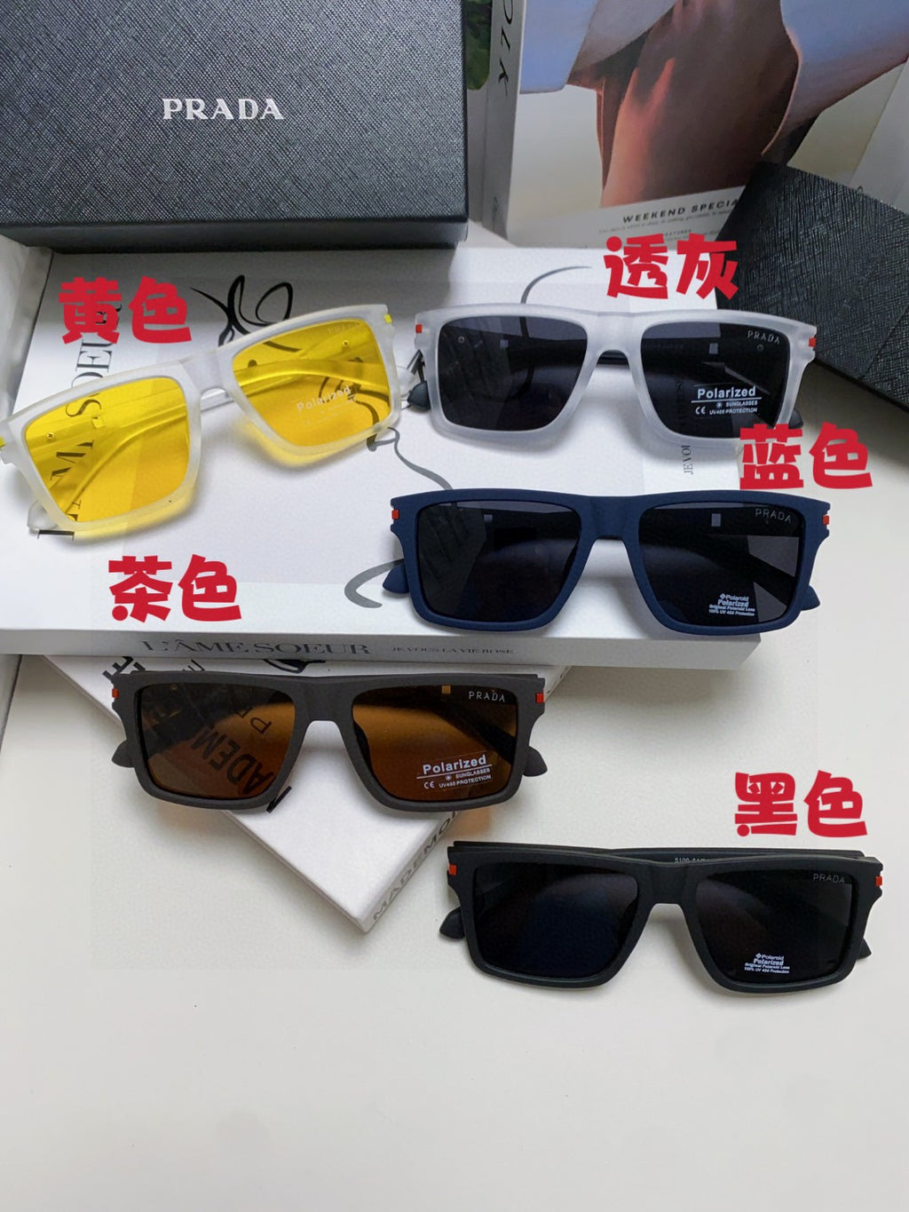 Prada Fashion Silver Lens Sunglasses for Men & Women - 465537 - detail image 9