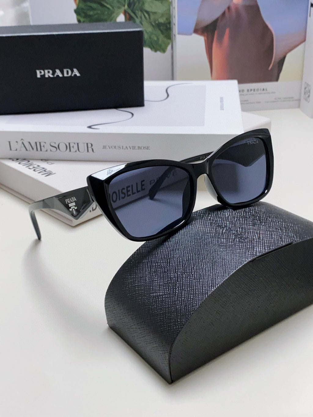 Prada Fashion Blue Lens Sunglasses for Men & Women - 465542 - detail image 7