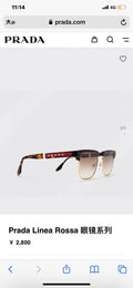 Prada Metal Fashion Red Lens Sunglasses for Men & Women - 465544