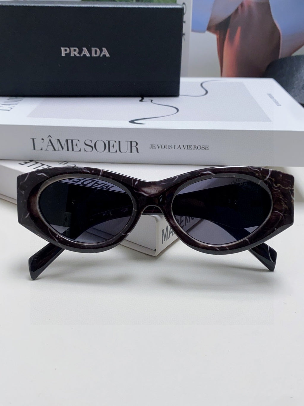 Prada Cat-Eye Blue Lens Sunglasses for Men & Women - 465545 - detail image 6