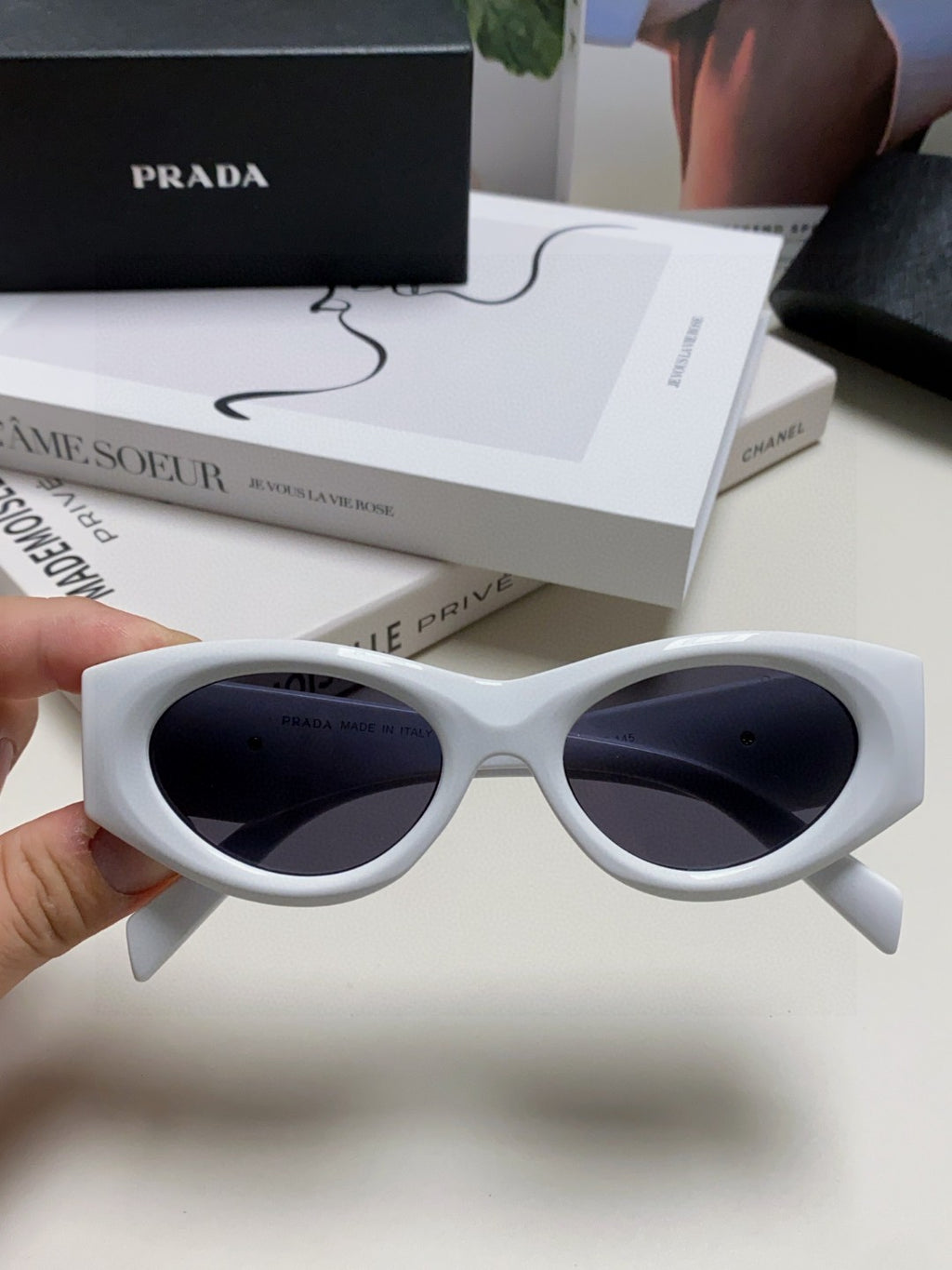 Prada Cat-Eye Gray Lens Sunglasses for Men & Women - 465546 - detail image 3