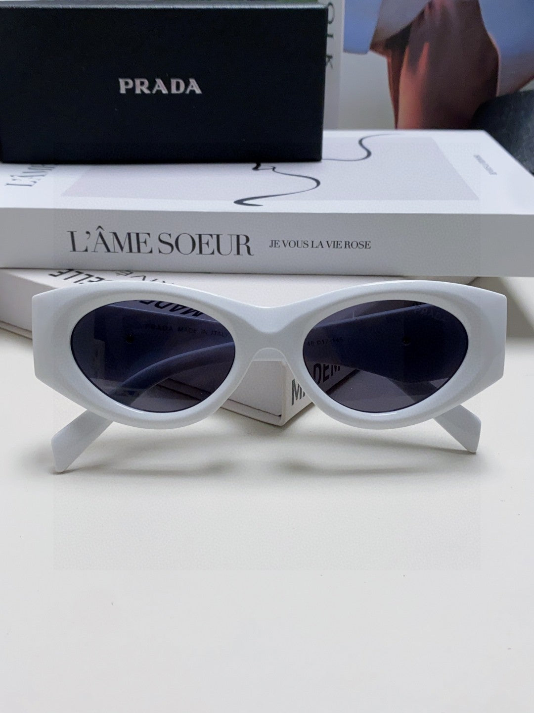 Prada Cat-Eye Gray Lens Sunglasses for Men & Women - 465546 - detail image 6