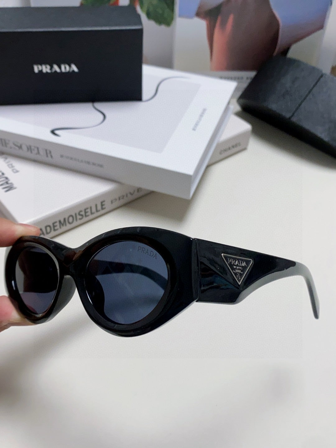 Prada Cat-Eye Red Lens Sunglasses for Men & Women - 465547 - detail image 5