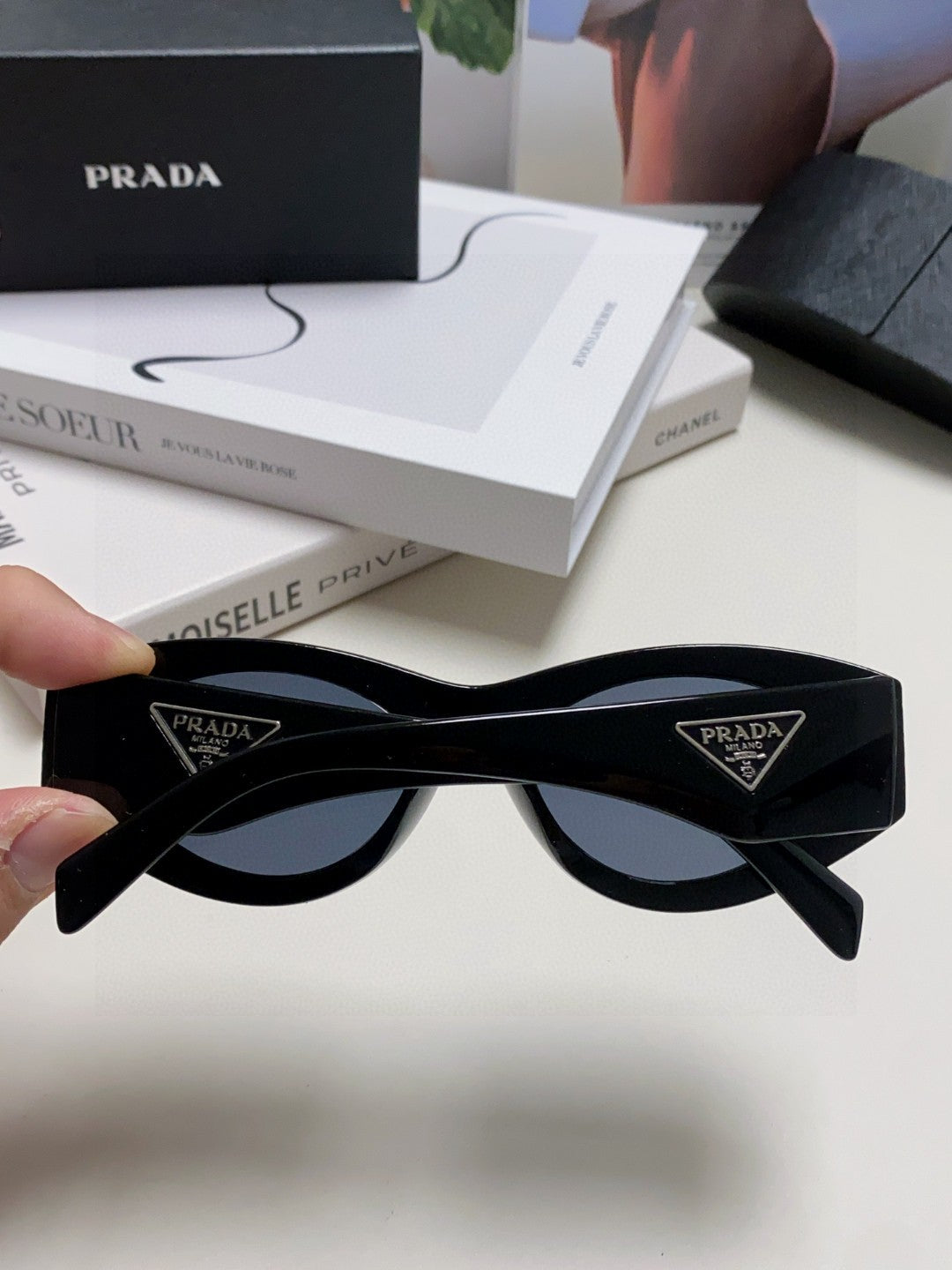 Prada Cat-Eye Red Lens Sunglasses for Men & Women - 465547 - detail image 4