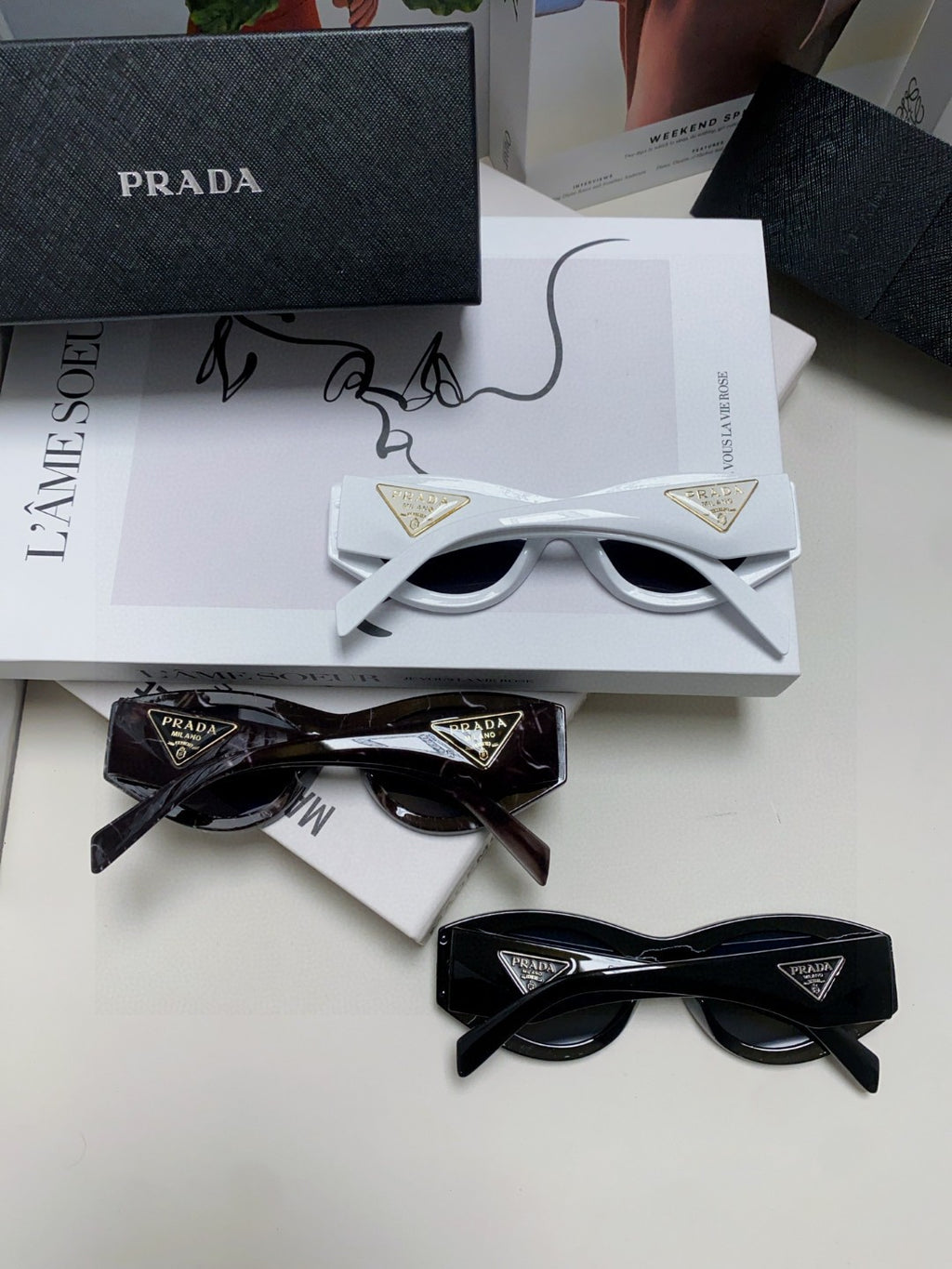 Prada Cat-Eye Red Lens Sunglasses for Men & Women - 465547 - detail image 8