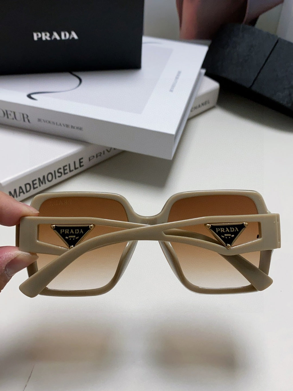 Prada Polarized Oversized Brown Lens Sunglasses for Men & Women - 465549 - detail image 4