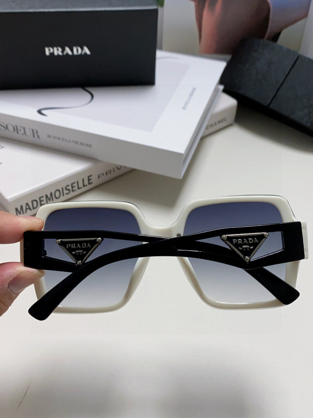 Prada Polarized Oversized Gray Lens Sunglasses for Men & Women - 465550 - detail image 4