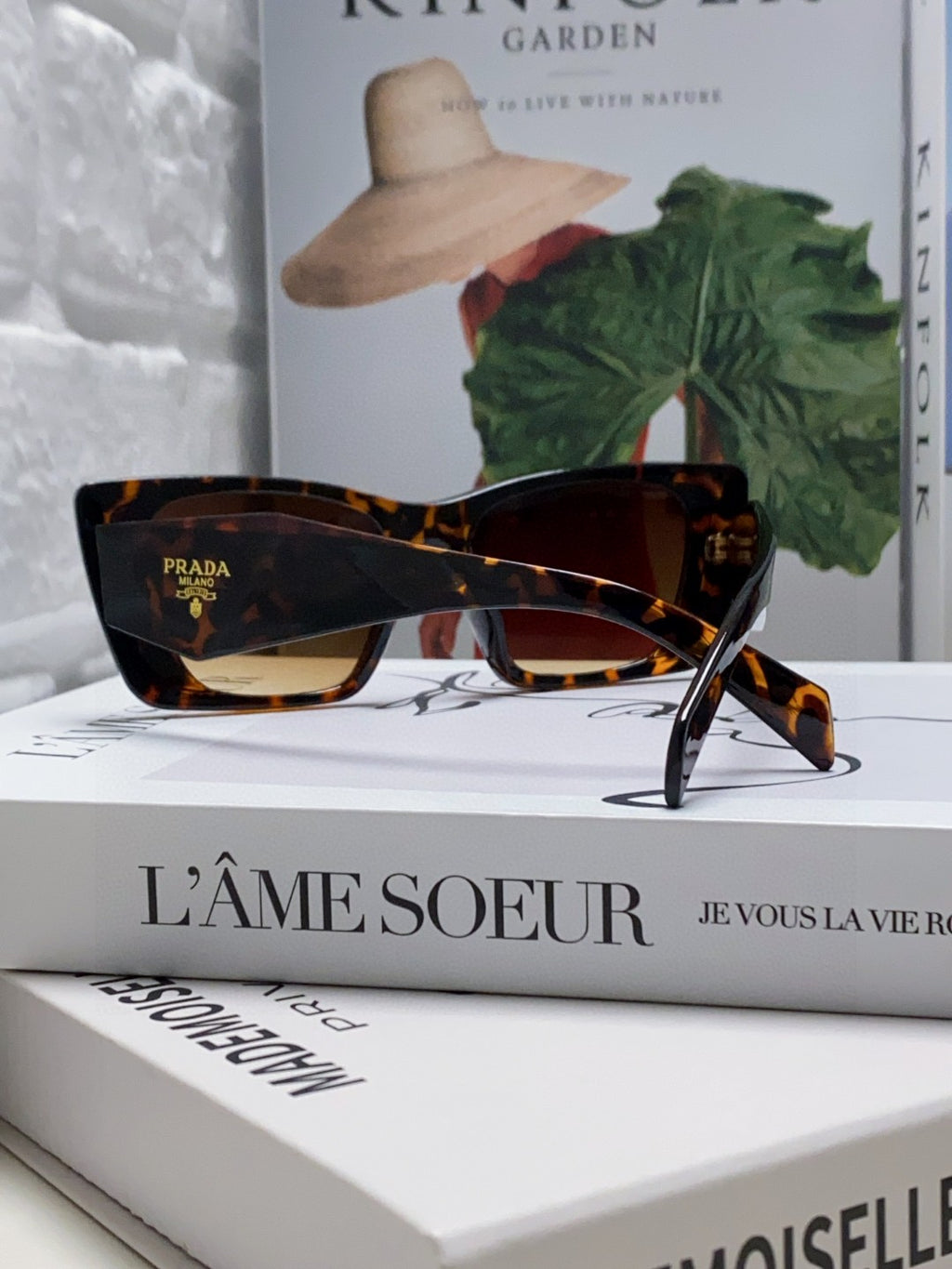 Prada 08YSF Browline Silver Lens Sunglasses for Men & Women - detail image 2