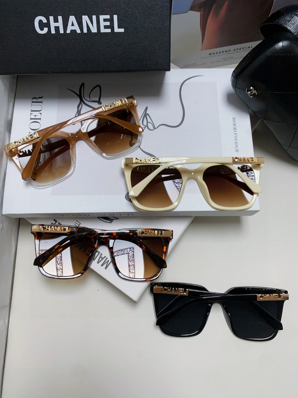 Chanel Square Gray Lens Sunglasses for Men & Women - 465041 - detail image 8