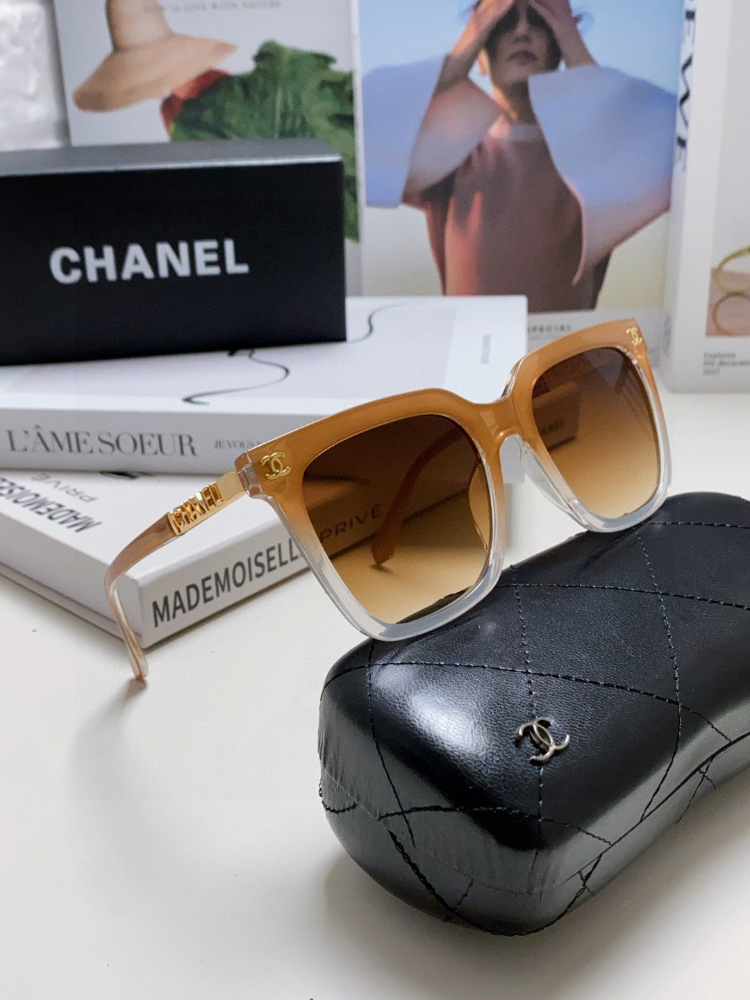 Chanel Square Gray Lens Sunglasses for Men & Women - 465041 - detail image 7