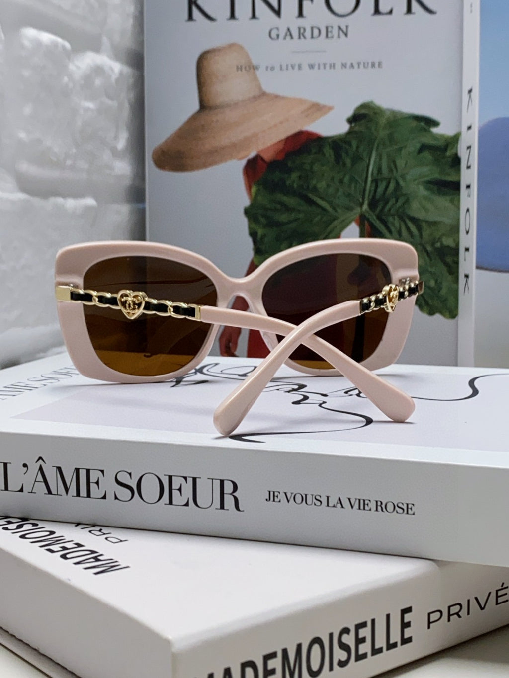 Chanel Metal Cat-Eye Brown Lens Sunglasses for Women - detail image 2