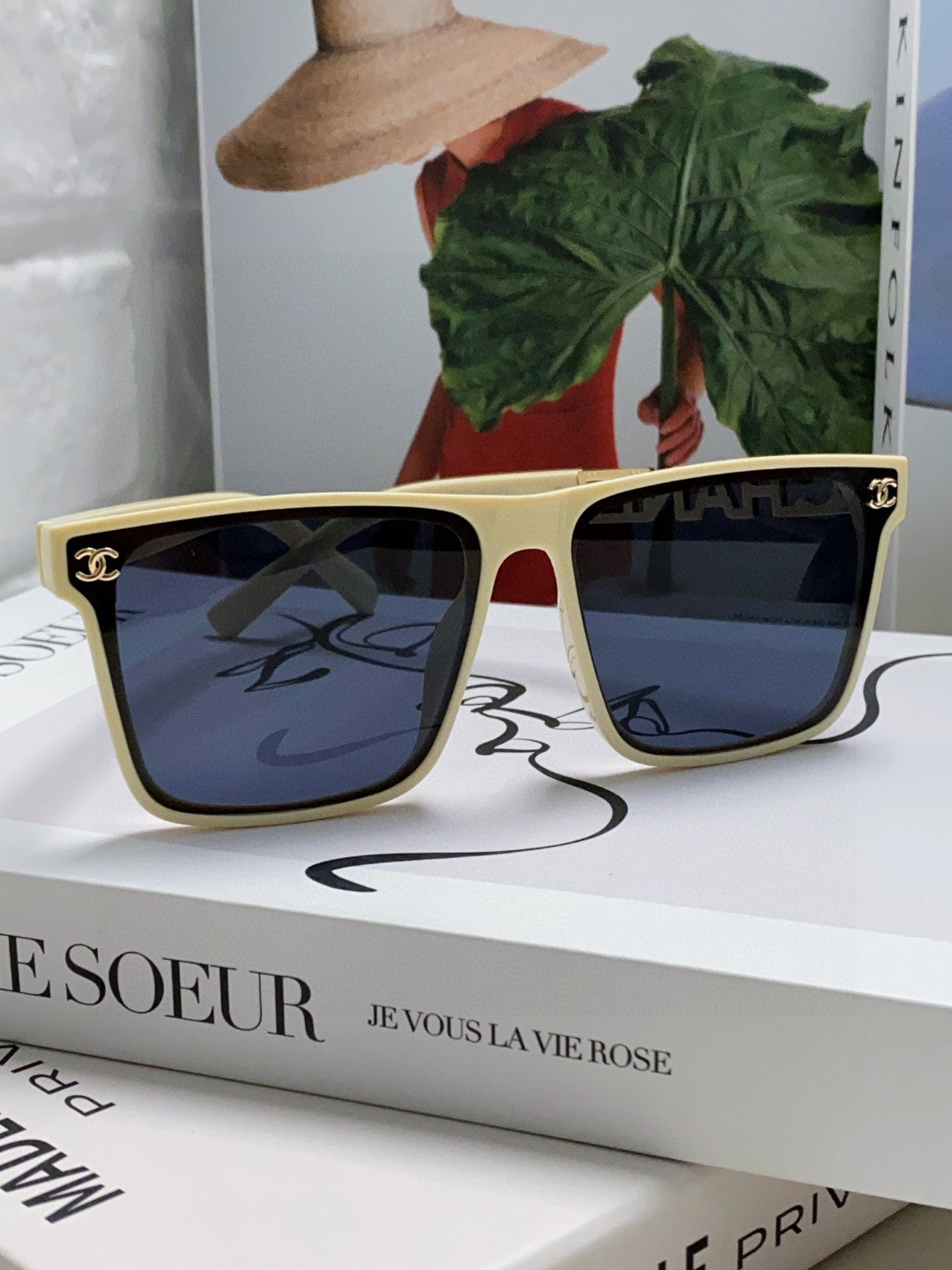 Chanel Polarized Square Black Lens Sunglasses for Women