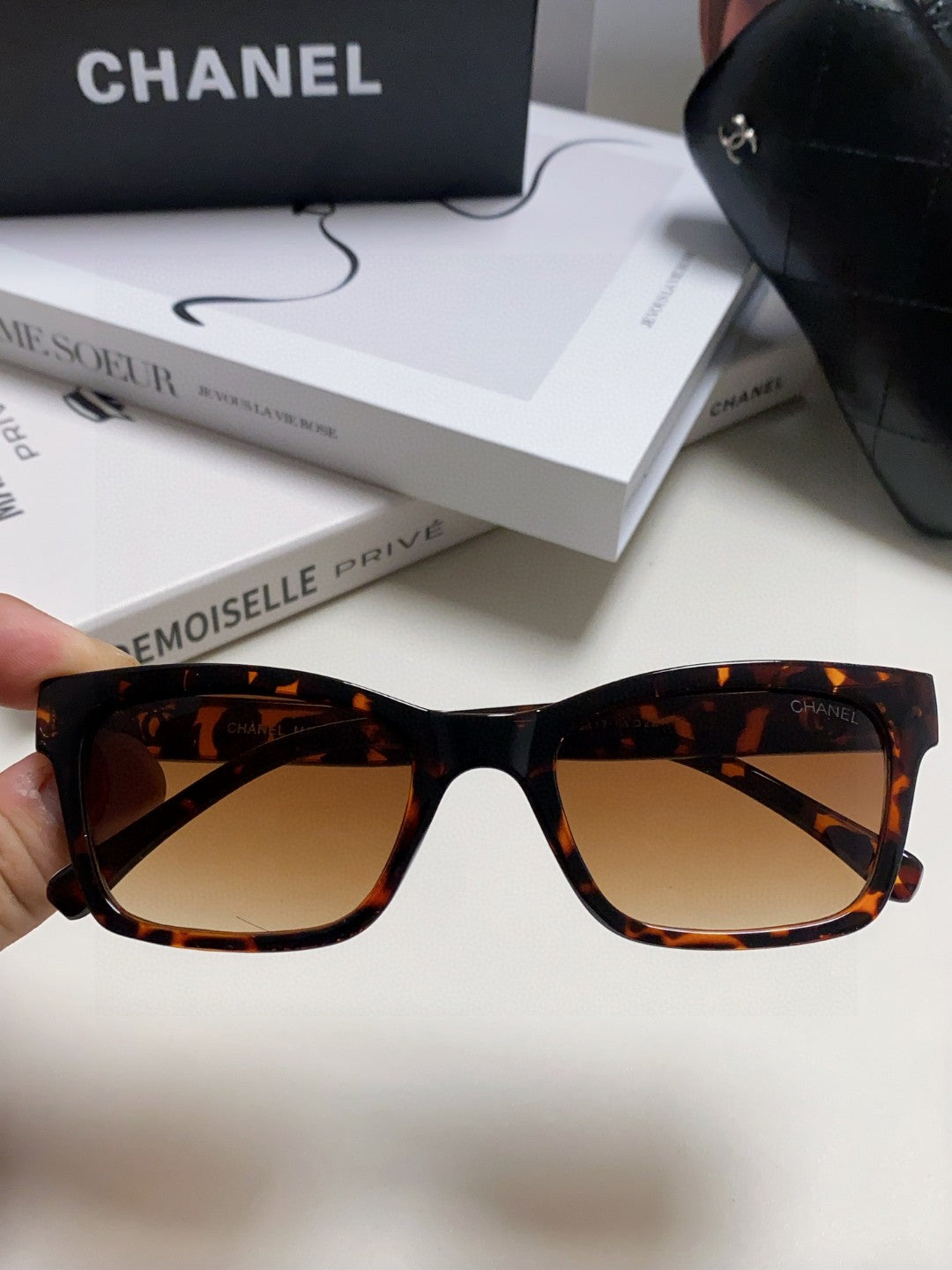 Chanel Square Brown Lens Sunglasses for Women - detail image 3
