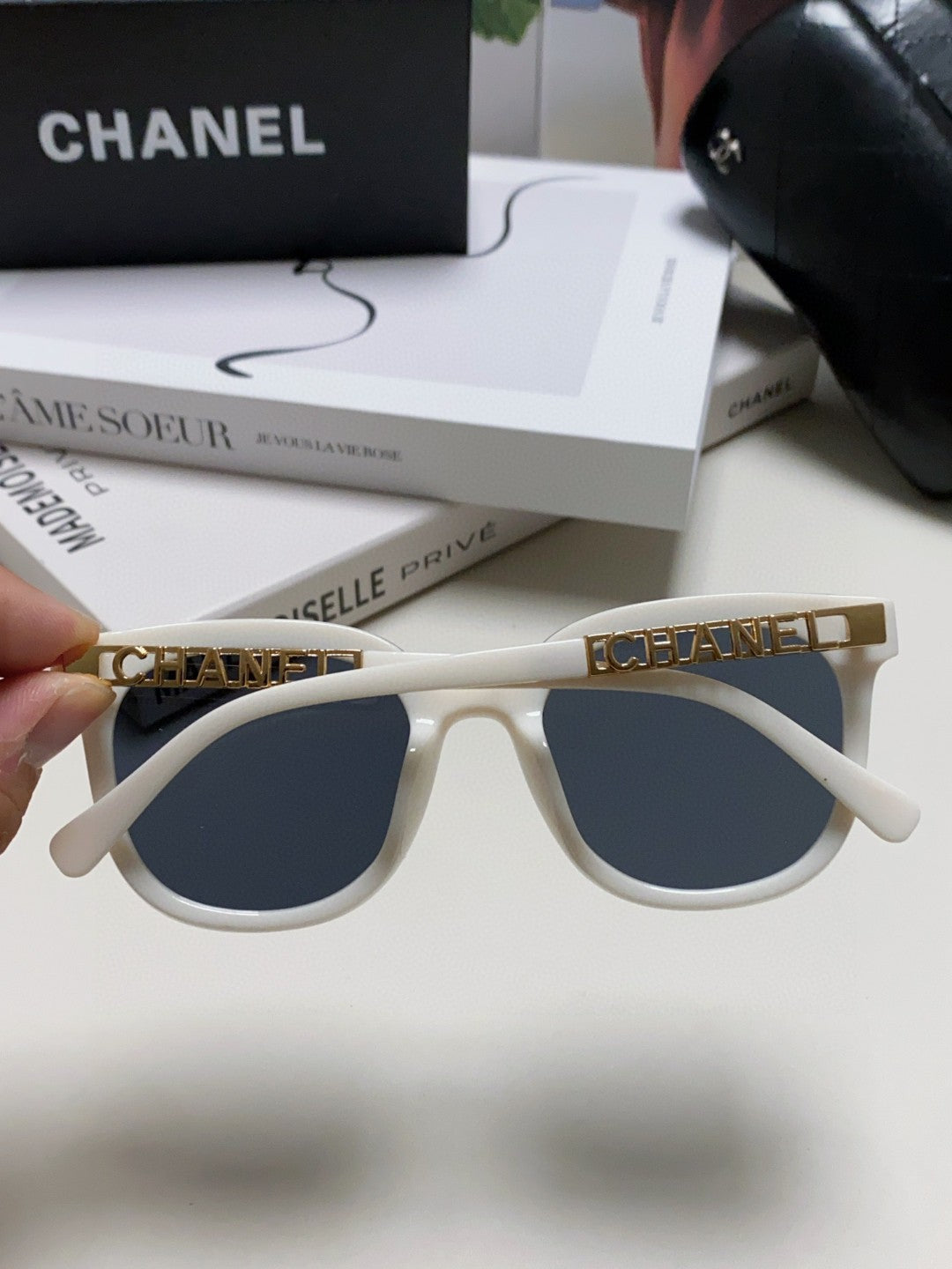 Chanel Square Gray Lens Sunglasses for Men & Women - detail image 3