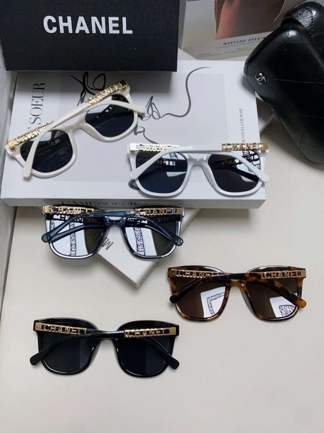 Chanel Square Blue Lens Sunglasses for Men & Women - 465061 - detail image 8